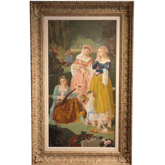Unknown Artist, Tempera on Cardboard, 1880, Mixed Media For Sale - Image 16 of 16