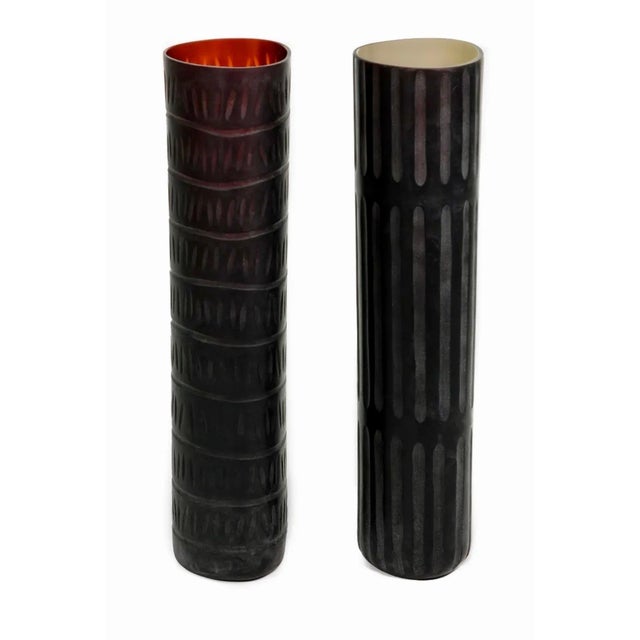 Sergio Constantini, Large Murano Abstract Hand Blown Arcade Glass Sculpture Marcello Panza Vase For Sale In Miami - Image 6 of 12