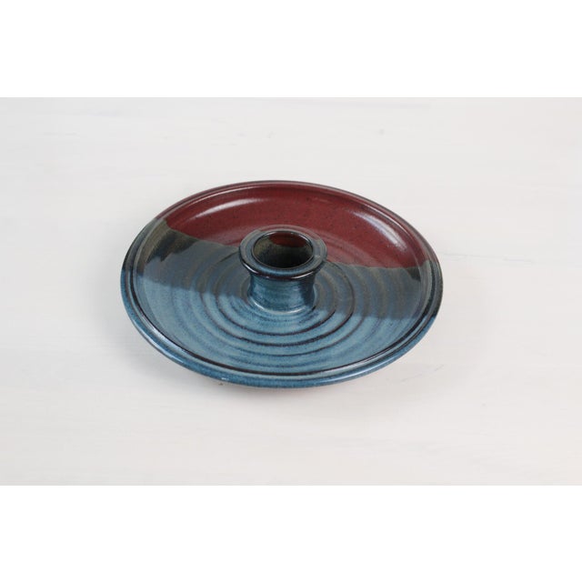 1970s 1970s Studio Pottery Serving Platter With Center Bowl For Sale - Image 5 of 11