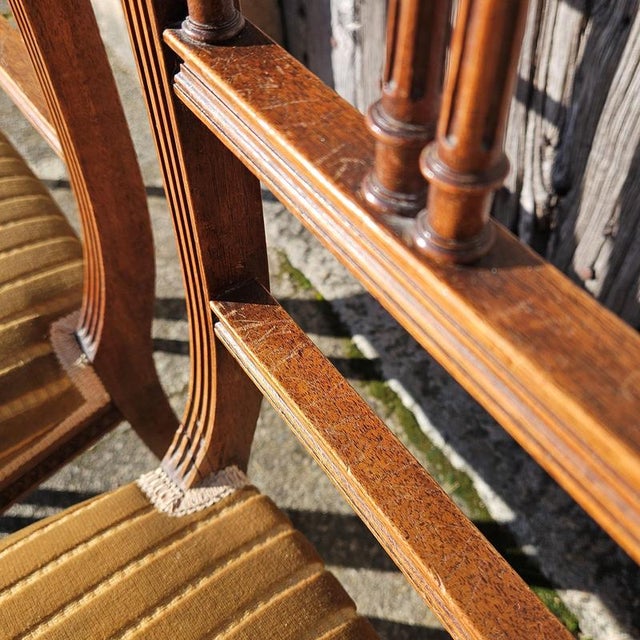 Antique :ate 19th Century Louis XVI Hand-Carved Walnut Side Chairs in the style of Claude Sené For Sale - Image 14 of 18