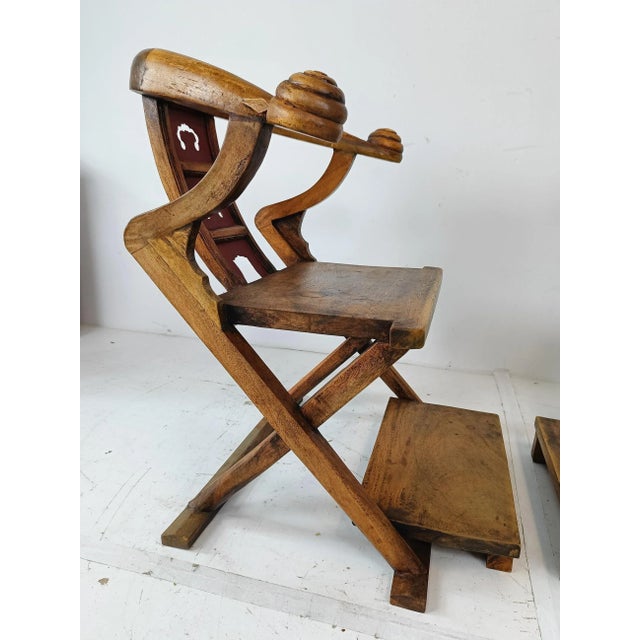 Set of Asian Throne Chairs, 1960s For Sale - Image 9 of 11