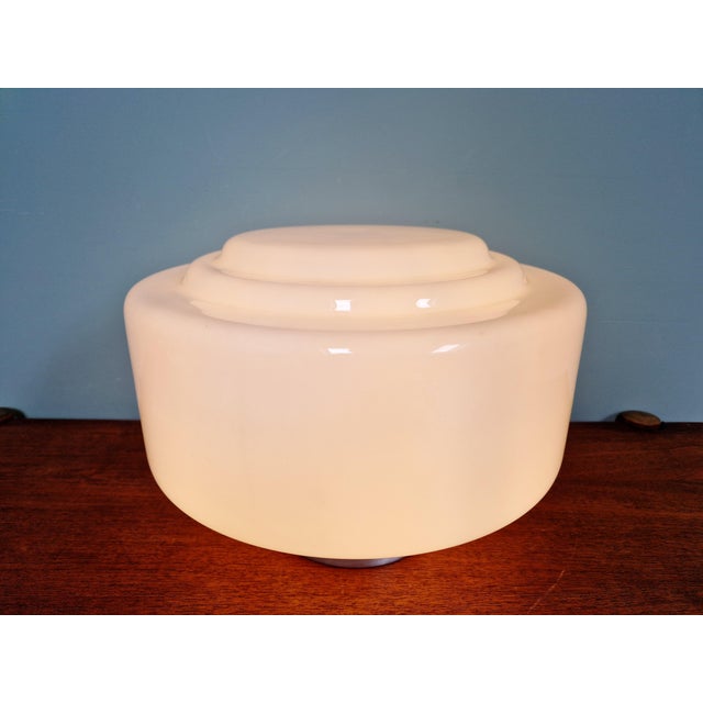 Large Art Deco Phililite Series Ceiling Light in White Opaline Glass from Philips, 1930s For Sale - Image 6 of 14