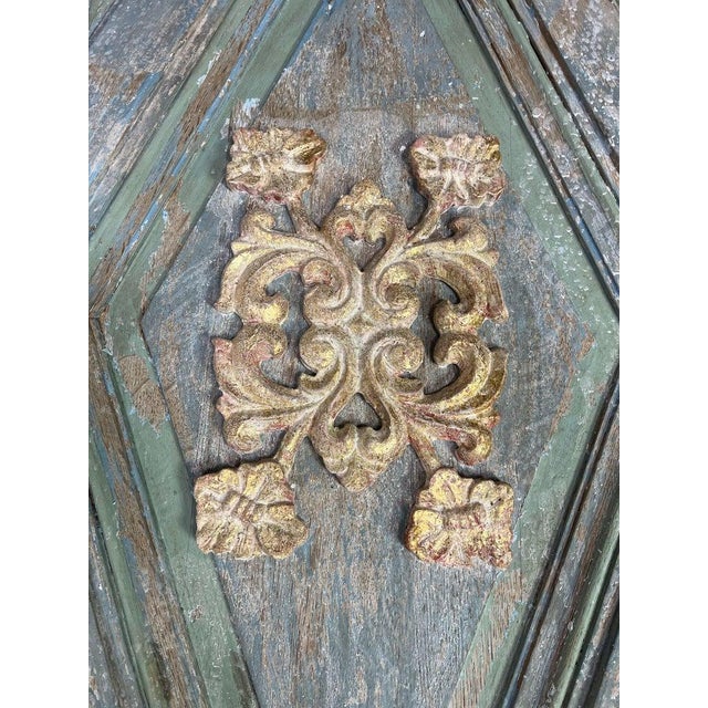Pair of Italian Painted & Parcel Gilt Doors C. 1900 For Sale - Image 4 of 17