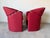 1990s Italian Postmodern Matteo Grassi–Style Red Upholstered Accent Chairs – A Pair For Sale - Image 5 of 12