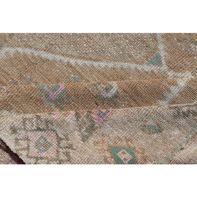 Unique & Colorful Turkish Kars Runner With Tribal Designs and Geometric Motifs For Sale - Image 11 of 12