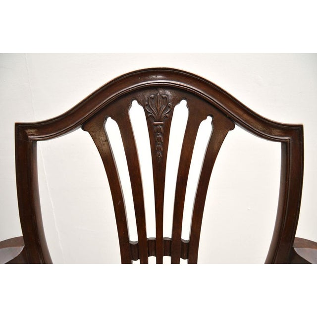 Brown Georgian Carver Armchairs, 1900s, Set of 2 For Sale - Image 8 of 9
