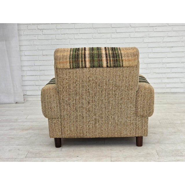 Danish Club Chair in Furniture Wool from Nisbo Horsens, 1980s For Sale - Image 12 of 18