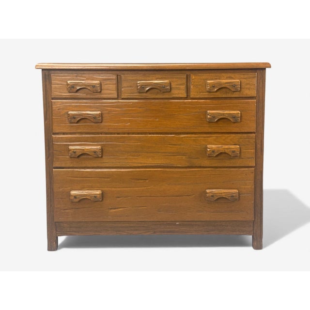 Mid-Century Modern A. Brandt Ranch Oak, Oak, Chest of Drawers, Usa, 1950s, 2 Pieces For Sale - Image 3 of 12