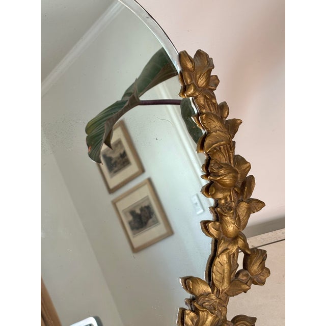 1930s 1930s Romantic Gilt Wood Vanity Mirror For Sale - Image 5 of 8