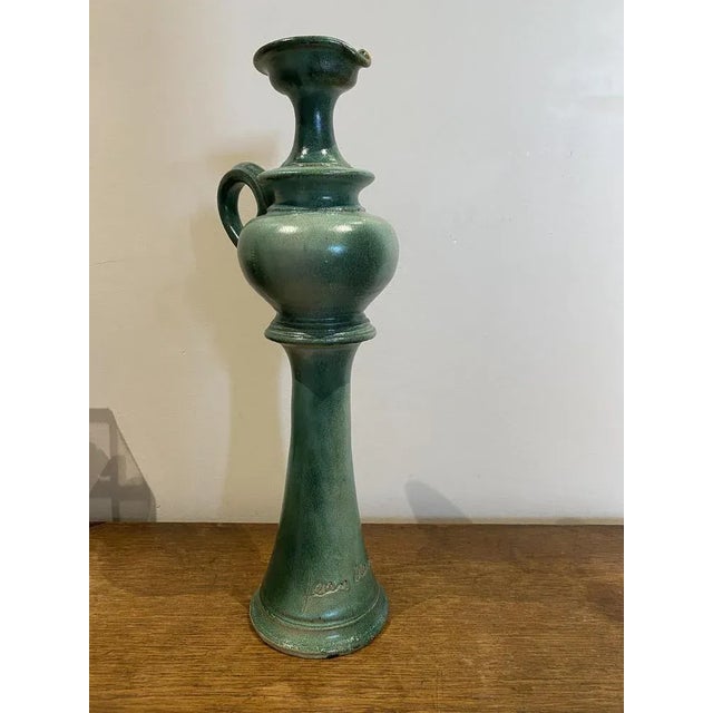 Forest Green Large Green Pitcher by Jean Marais, 1960s For Sale - Image 8 of 10