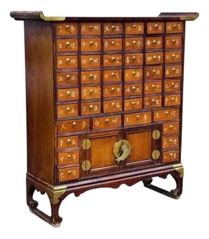 Chinese Apothecary Cabinet in Brass