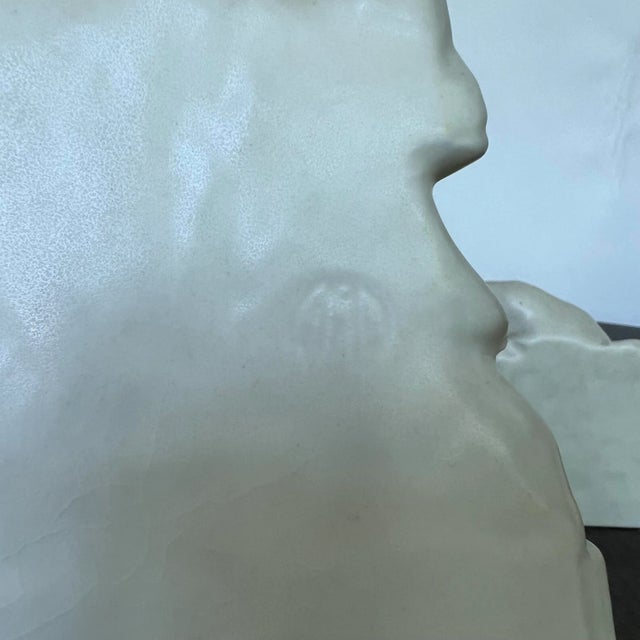 Ceramic Pair of Rookwood Ceramic Crow Bookends Bird For Sale - Image 7 of 8