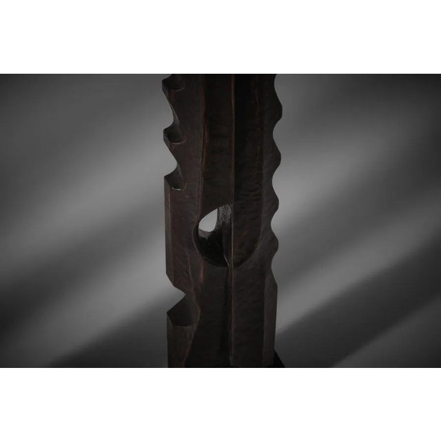 French Abstract Wooden Sculptures, 1970s, Set of 4 For Sale - Image 9 of 11