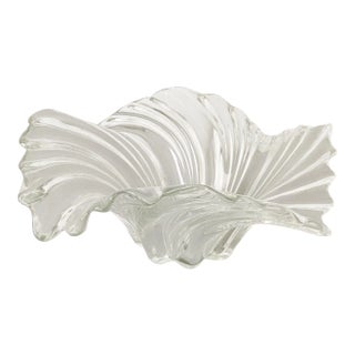 Vintage Mikasa "Belle Epoque" Large Glass Sculptural Bowl For Sale
