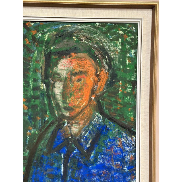 Leonard Digris, Portrait, 1960s, Oil Painting on Panel, Framed For Sale - Image 12 of 18