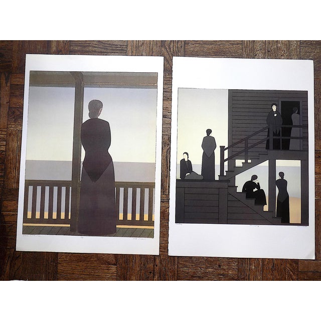 This set of 3 vintage lithograpsh (offset) after the well listed U.S. artist Will Barnet (NY 1911-2012) depict people...