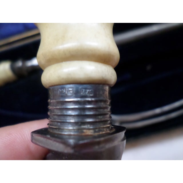 Antique English Victorian Robert Mosley Cutler & Silversmith 3 Piece Bone Carving Set For Sale - Image 9 of 16