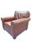 Vintage Restoration Hardware Style Leather Chair and Ottoman Set For Sale - Image 4 of 9