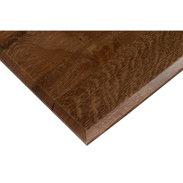 Mission White Oak 1 Drawer 1 Door Inlay End Table - Walnut Stain For Sale - Image 9 of 10