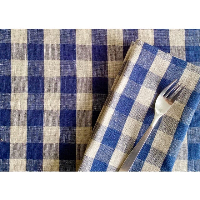Establish a coastal, heritage style with the Wales Check Marine collection by Modern Plum Home. This premium 100% linen is...