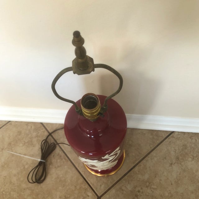 Mid 20th Century Vintage Mid-Century Modern Art Deco Ceramic Table Lamp With Dancing Woman For Sale - Image 5 of 9