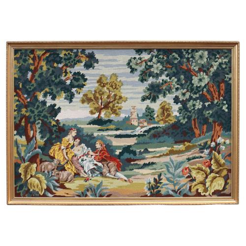 Large Vintage Framed Tapestry, 1975 For Sale - Image 17 of 17
