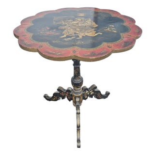 Antique Japanese Tilt Top Tea Table For Sale