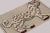 Hand-knotted in wool and originating circa 1950-1959, this 2x3 vintage Gabbeh pictorial gift-sized rug is from Afghanistan...