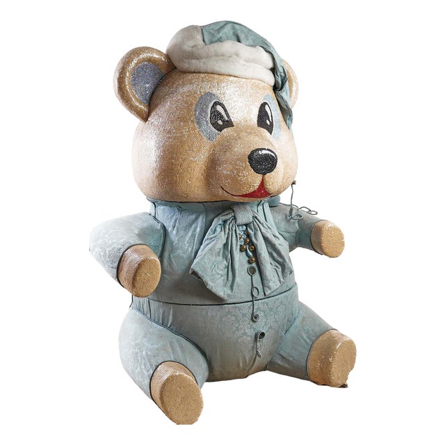 Large Polystyrene and Sequin Bear For Sale