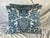 Pair of custom Carnavalet patterned Fortuny textile pillows in blue & white. The 17th Century inspired French design-with...