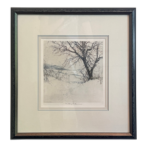 Luigi Kasimir, Original Etching, Circa 1950, Signed & Framed