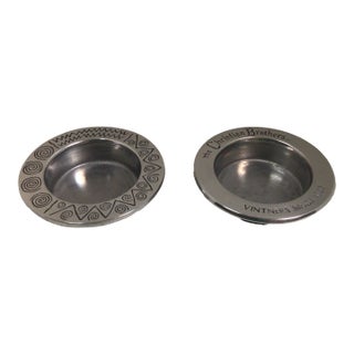 Wine Bottle Coasters RWP Christian Brothers and Armetale Reggea Pewter - A Pair For Sale