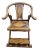 Late 19th Century Antique Bamboo and Wood Horseshoe-Back Armchair For Sale