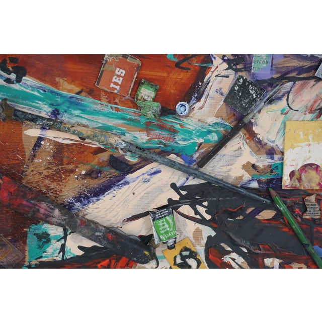 2000 - 2009 "The Artist's Floor" - Abstract Assemblage by Michael Pauker For Sale - Image 5 of 6