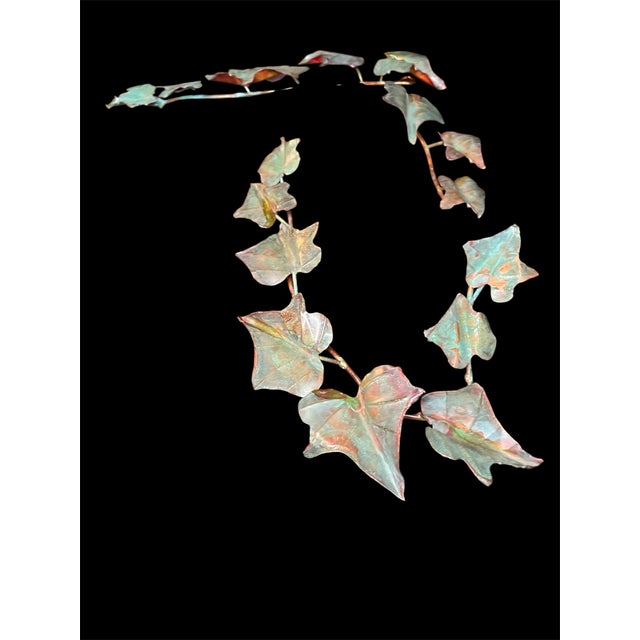 1980s Circas Early 80’s Metal Vine Leaf Wall Decoration For Sale - Image 5 of 8