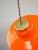 Mid-Century Modern Italian Orange Glass and Brass Pendant Lamp For Sale - Image 14 of 15