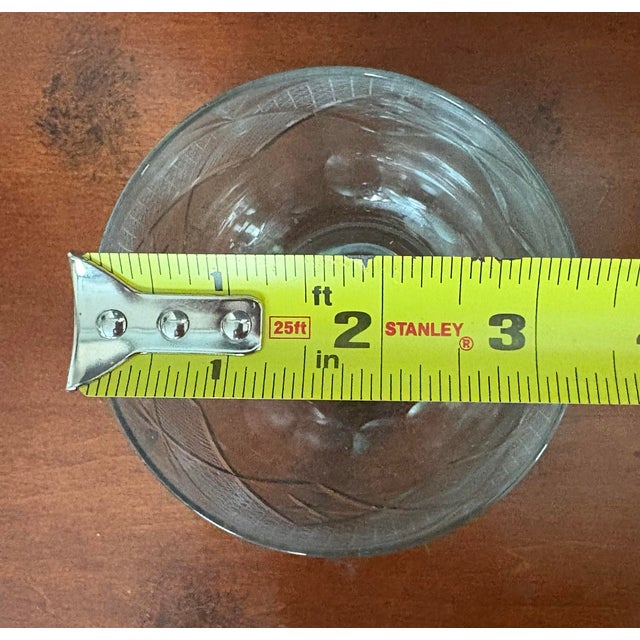 Transparent Bohemian Hand-Cut Crystal Rocks Glasses, Set of Four, Czech For Sale - Image 8 of 9