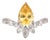 1.4Ct Ceylon Yellow Sapphire Ring With Diamond Accents: Solid 14k Gold, 9x6mm, Size 6.75 For Sale