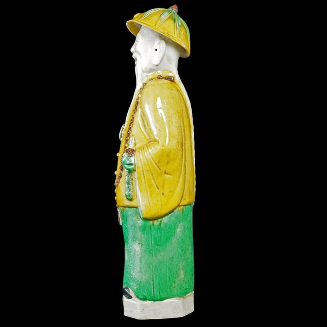 1900 - 1909 1900s Late Qing/Republic Chinese Mandarin Elderly Man Porcelain Figure For Sale - Image 5 of 11