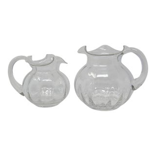 Vintage 1990s Tiffany & Co Handblown Devon Pitchers - A Pair For Sale