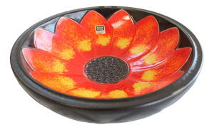 Space Age Shell Fruit Bowl in Fat Lava from Bay Keramik, 1970s