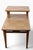 Classic 1950's step end tables featuring faux wood veneer formica checkerboard surfaces, with tapered pole wood legs. Both...