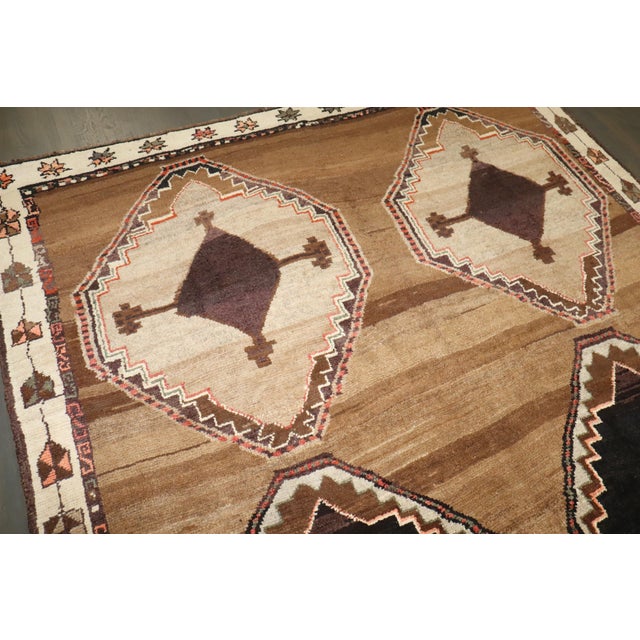 Vintage Zabihi Collection Turkish Kars Geometric Rug For Sale - Image 9 of 9