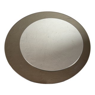 Italian Modernist Round Smoked Glass Mirror from Rimadesio, 1970s For Sale