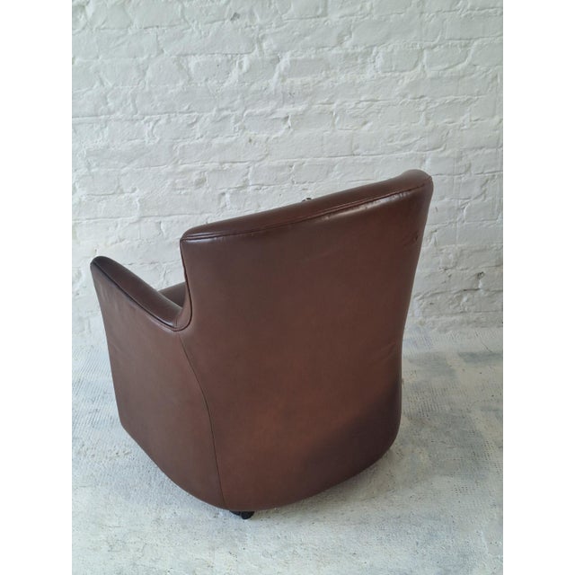 Mid 20th Century Mid-Century Club Chair in Rich Cigar-Brown Patinated Leather, 1960s For Sale - Image 5 of 9