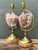 Brass Vintage Brass and Wood Shell Lamps - Pair For Sale - Image 8 of 12