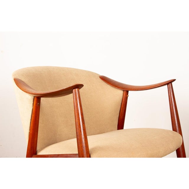 Scandinavian Teak and Fabric New Tyrol Armchairs by Gerhard Berg for Westnofa, 1960, Set of 2 For Sale - Image 4 of 18