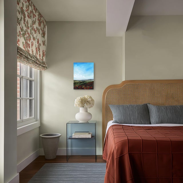 Textile Memories Await - Vibrant Earthy Botanical Landscape Painting Drenched With Color Original Artwork by Jodi Miller For Sale - Image 7 of 9