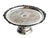 Offered is a vintage silver-plated pedestal cake stand by Sheridan Silver Co.. It features a decorative, scalloped rim...