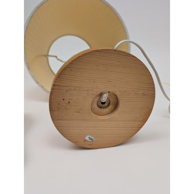 1980s Swedish Pine Wood Table Lamps, Sweden For Sale - Image 4 of 5